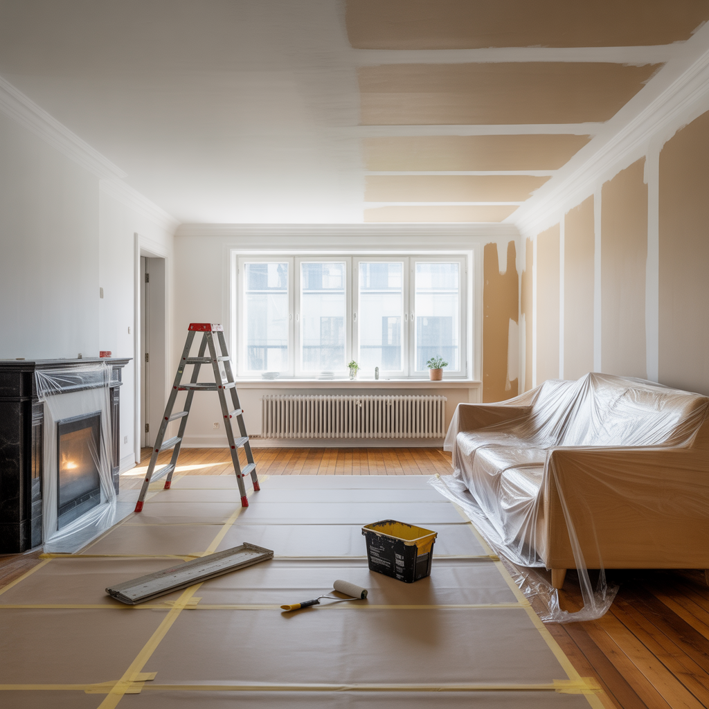 takmalning inomhus checklista for forarbete och tackning